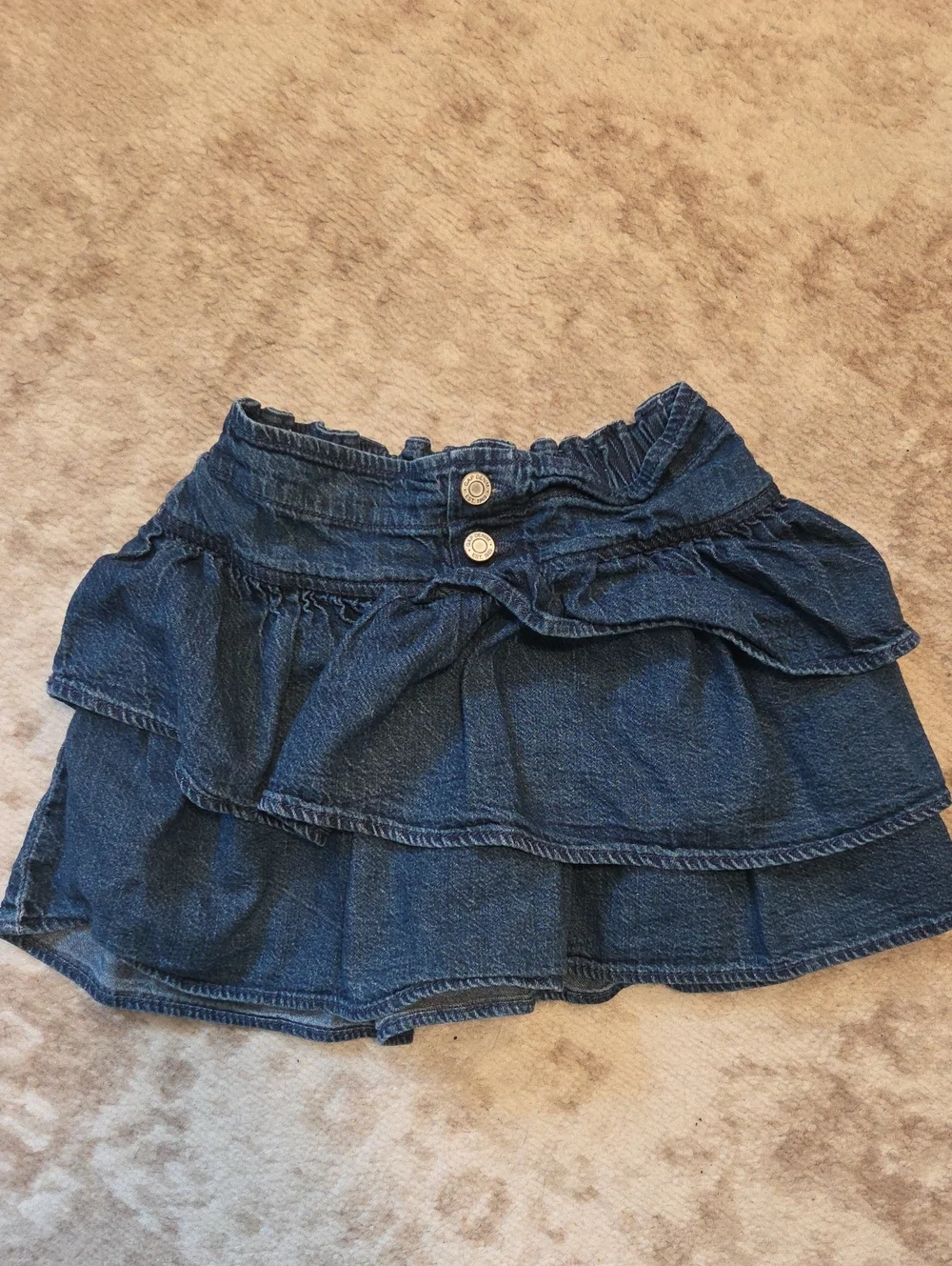 GAP Dark Blue Tiered Ruffle Denim Mini Skirt